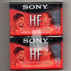 SONY new vintage HF90 Blank Cassette 90 Minutes Cassette Tapes